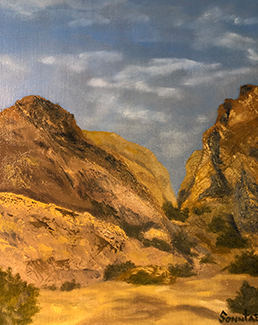 Painting of Vasquez Rocks